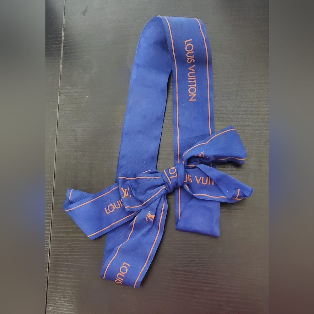 Louis Vuitton Blue and Orange Ribbon